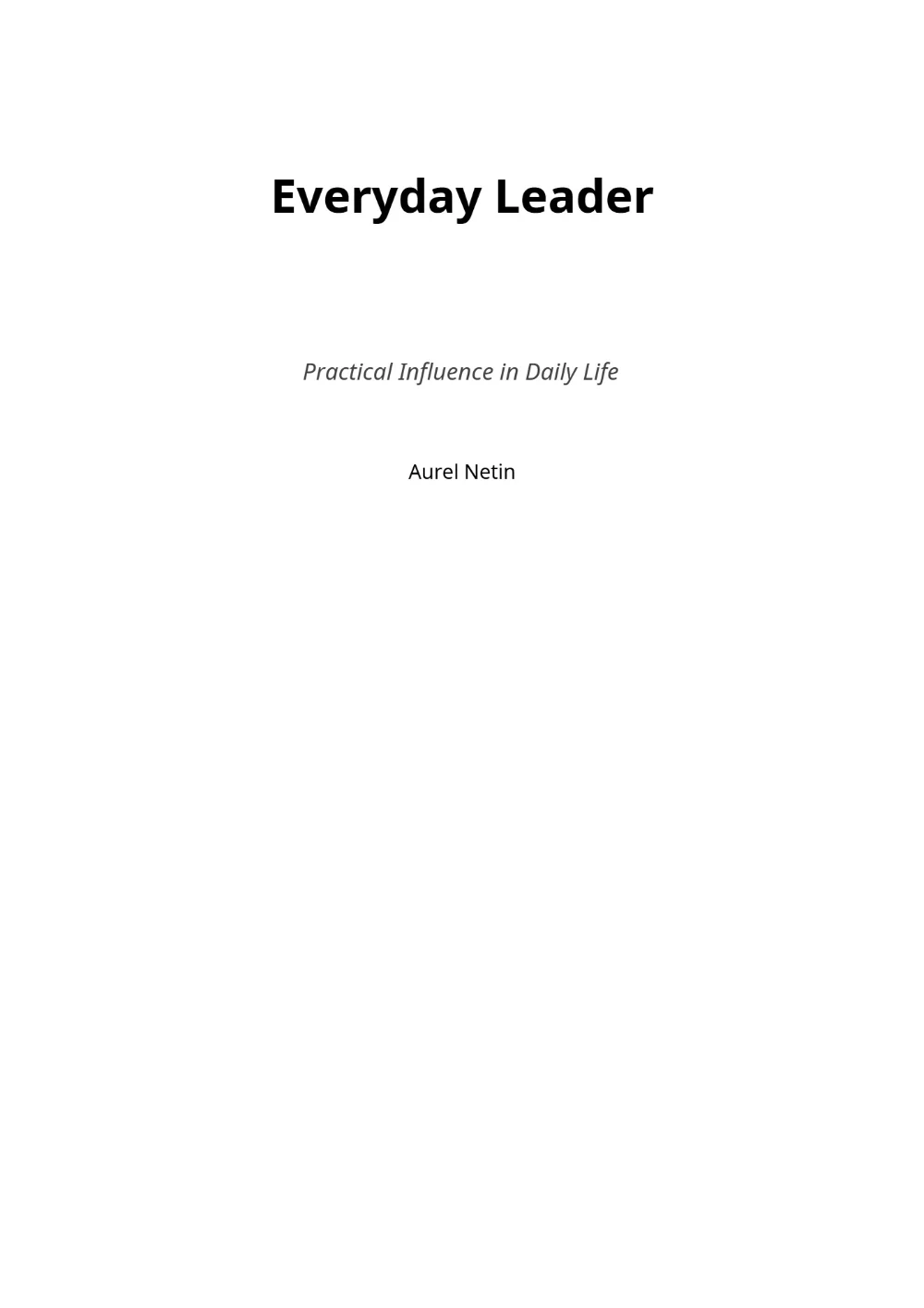 Everyday Leader